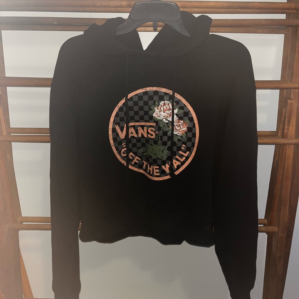 Black vans cropped hoodie